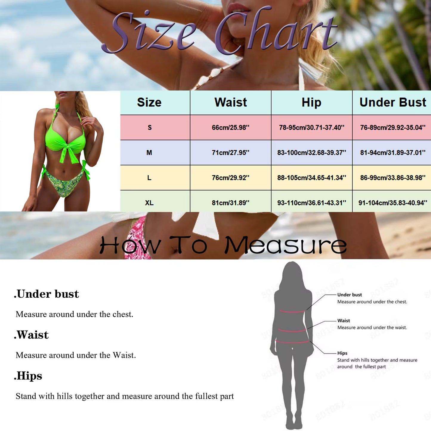 Bathing Suit Top 18W Women'S Sexy Fashion Bikini Strap Split Swimsuit Mom Bod Bathing Suits