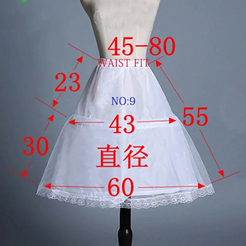 Elegant Flower Girl Petticoat Underskirt for Cosplay and Parties - Short Dress Jupon for Girls, Lolita Ballet Tutu Skirt, Enaguas, Sottogonna