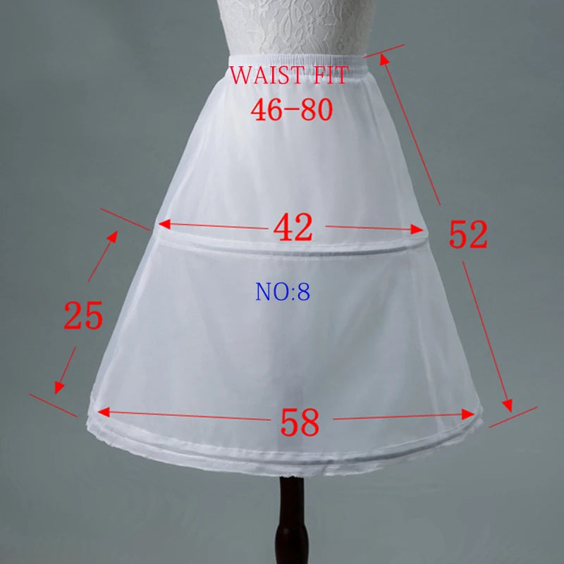 Elegant Flower Girl Petticoat Underskirt for Cosplay and Parties - Short Dress Jupon for Girls, Lolita Ballet Tutu Skirt, Enaguas, Sottogonna