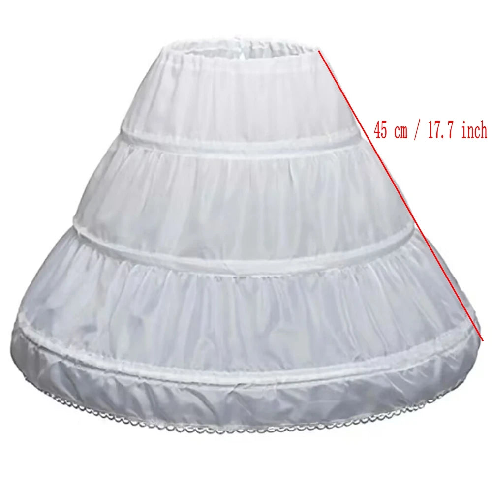 Elegant Flower Girl Petticoat Underskirt for Cosplay and Parties - Short Dress Jupon for Girls, Lolita Ballet Tutu Skirt, Enaguas, Sottogonna