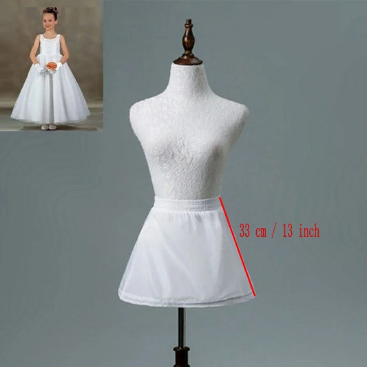 Elegant Flower Girl Petticoat Underskirt for Cosplay and Parties - Short Dress Jupon for Girls, Lolita Ballet Tutu Skirt, Enaguas, Sottogonna